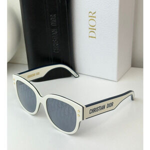 NEW Dior Pacific B2F Logo Sunglasses in White Mirror